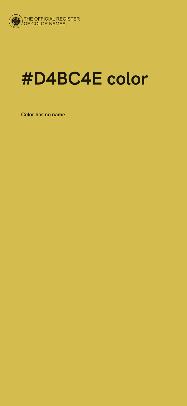 #D4BC4E color image