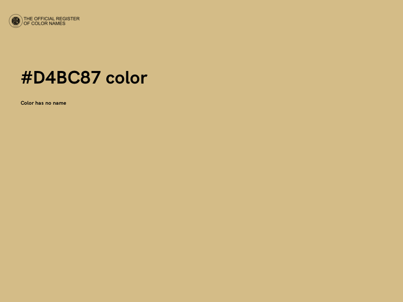 #D4BC87 color image