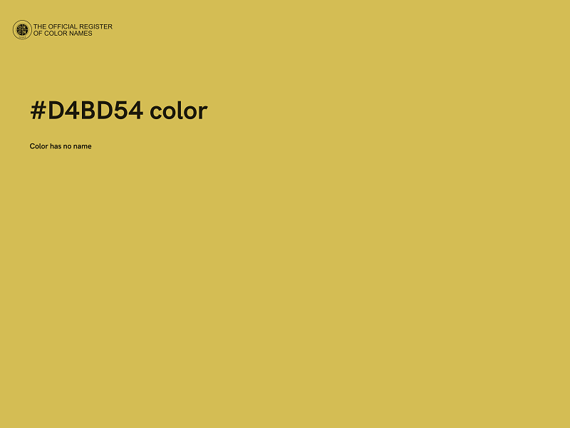 #D4BD54 color image