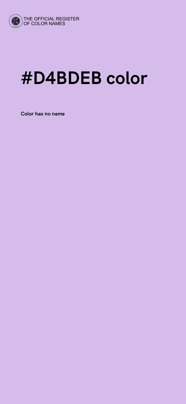 #D4BDEB color image