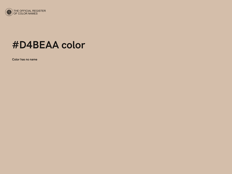 #D4BEAA color image