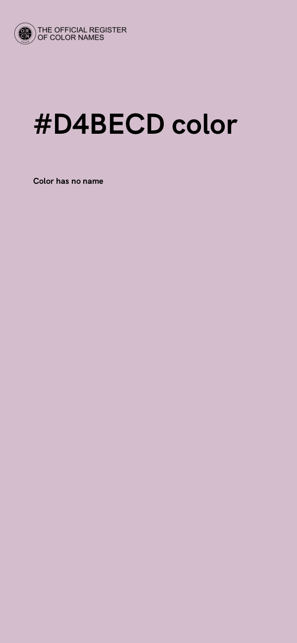 #D4BECD color image