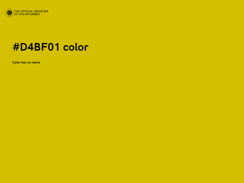 #D4BF01 color image