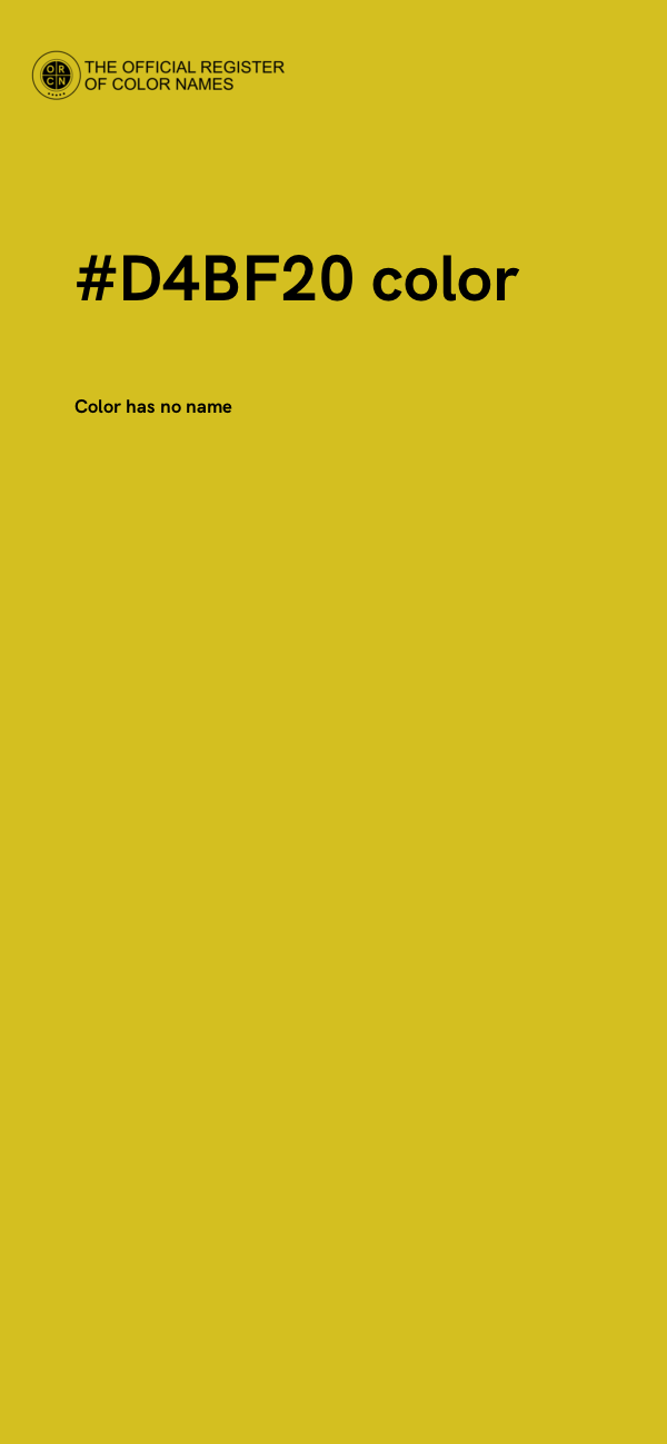 #D4BF20 color image