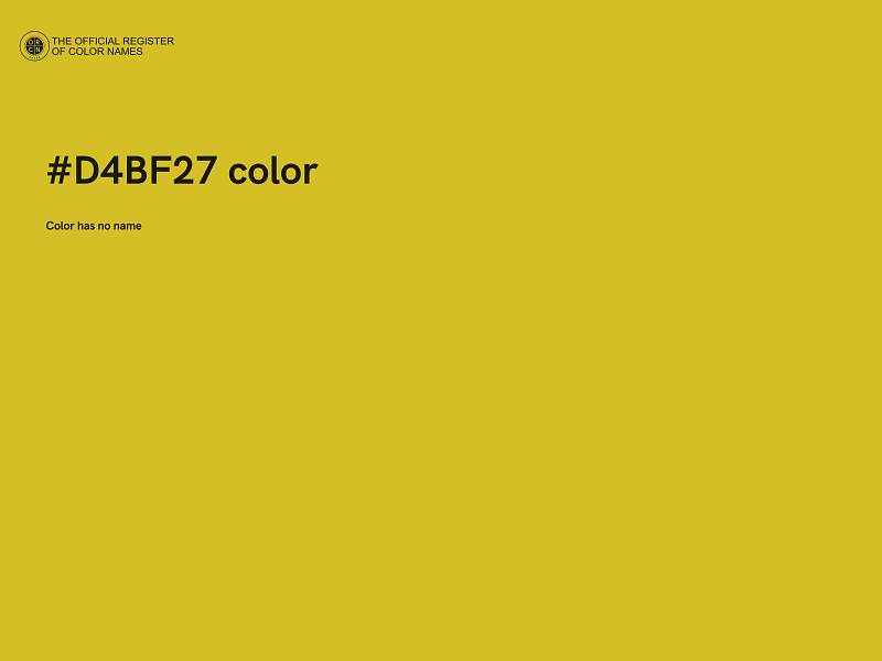 #D4BF27 color image