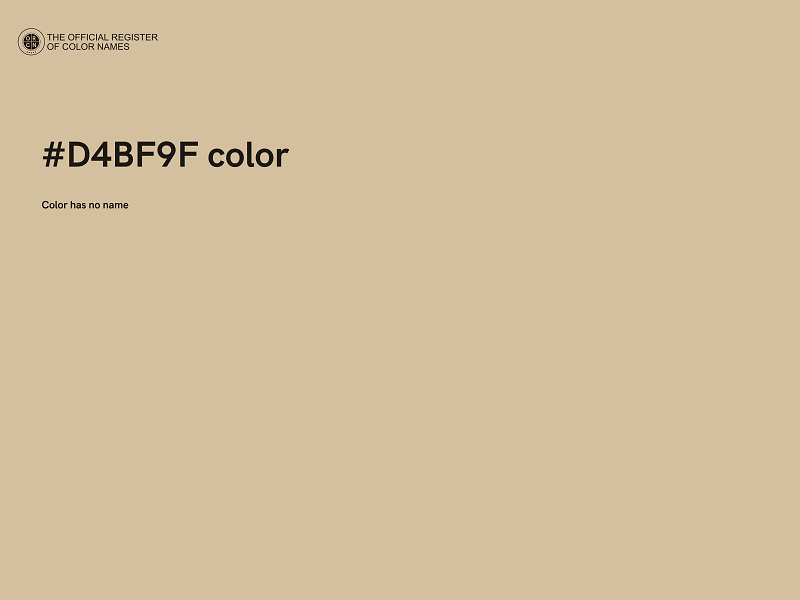 #D4BF9F color image