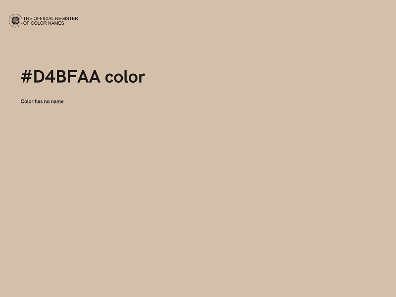 #D4BFAA color image