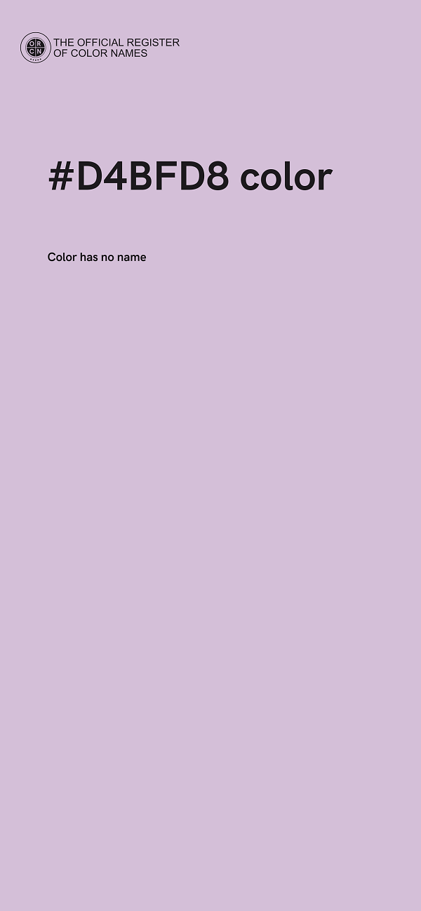#D4BFD8 color image