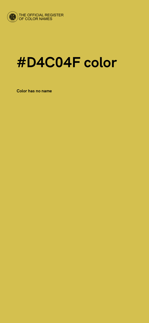 #D4C04F color image