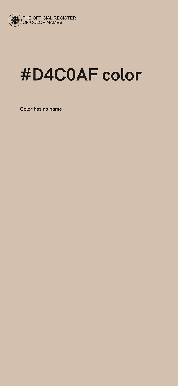 #D4C0AF color image