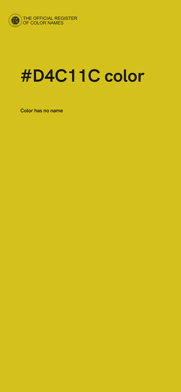 #D4C11C color image