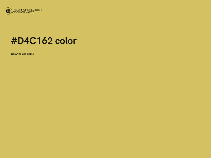 #D4C162 color image