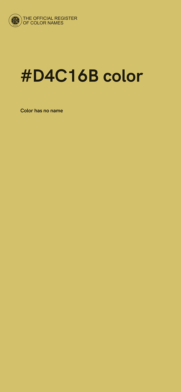 #D4C16B color image