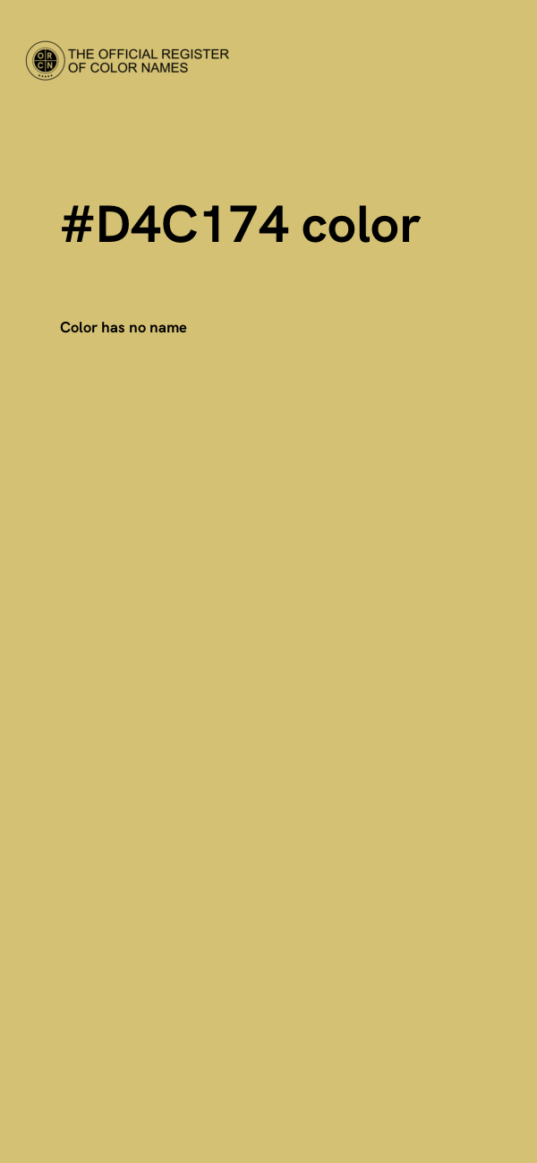 #D4C174 color image