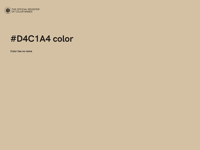 #D4C1A4 color image