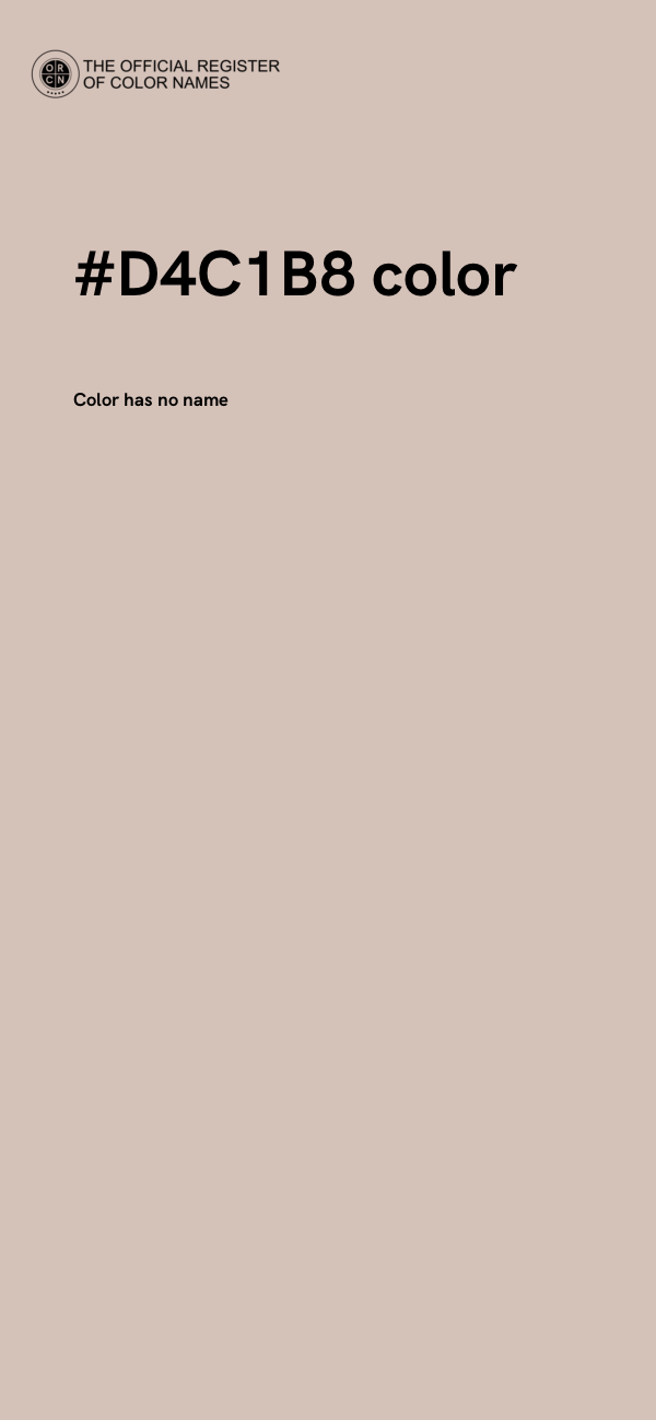 #D4C1B8 color image
