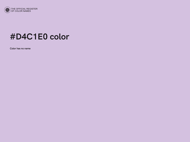 #D4C1E0 color image