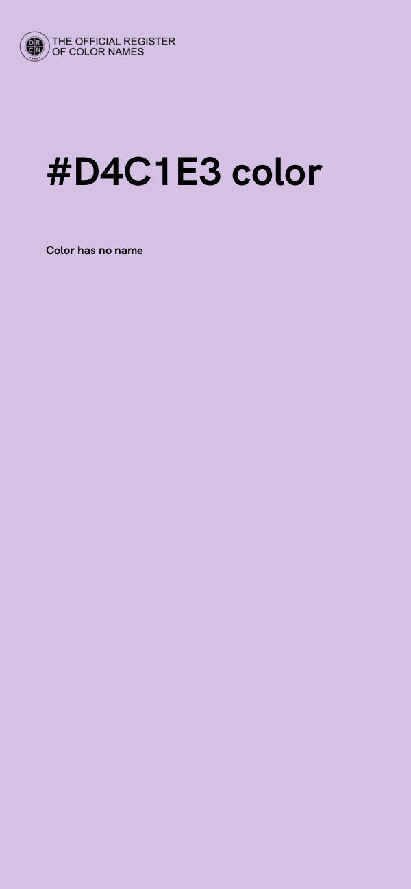 #D4C1E3 color image