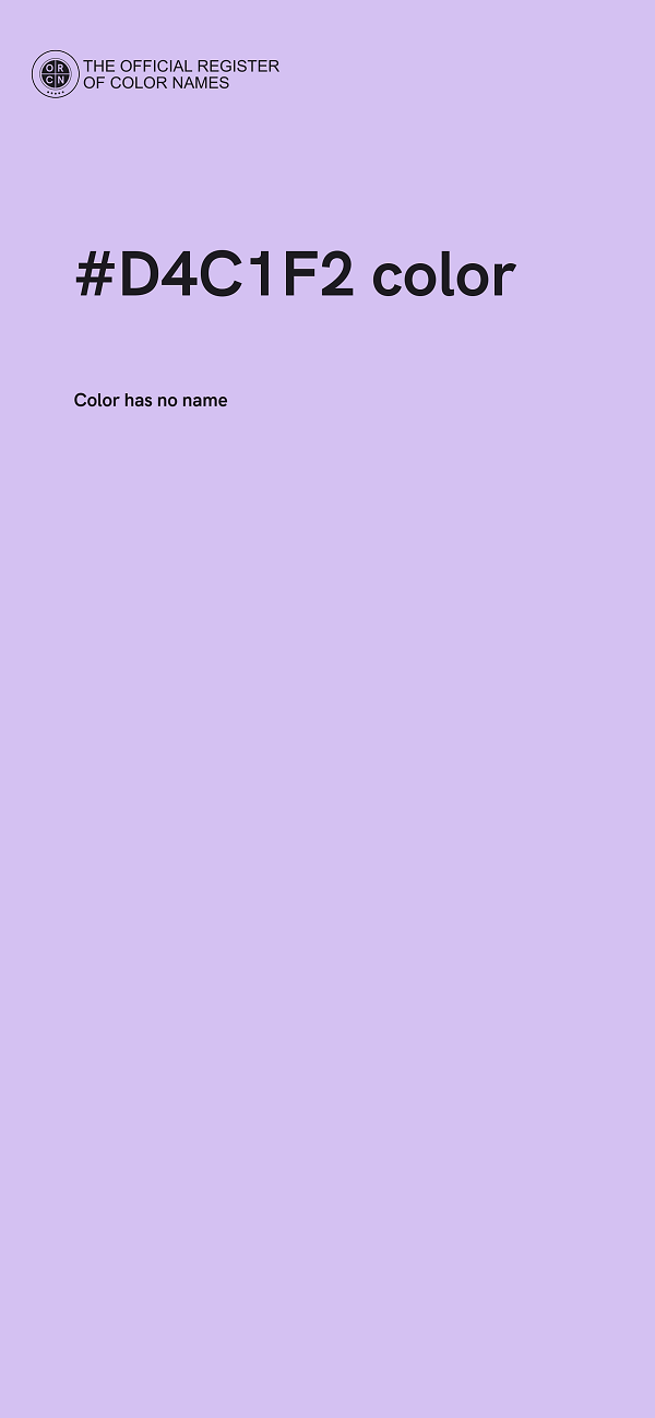 #D4C1F2 color image
