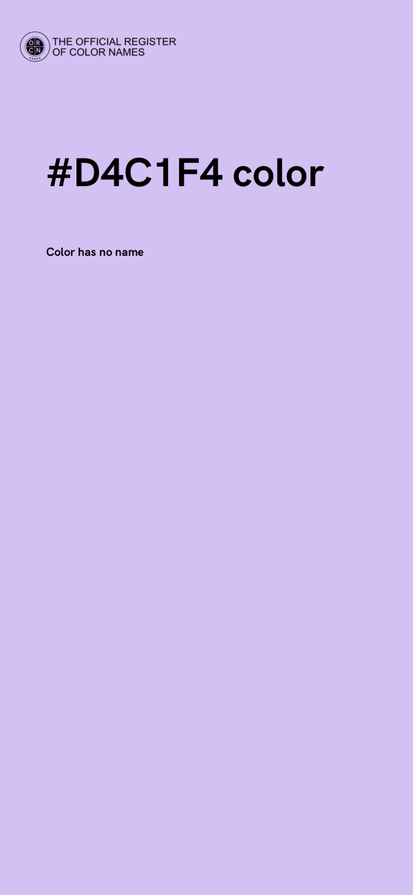 #D4C1F4 color image
