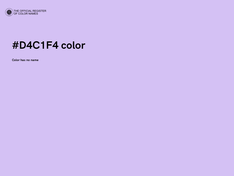 #D4C1F4 color image