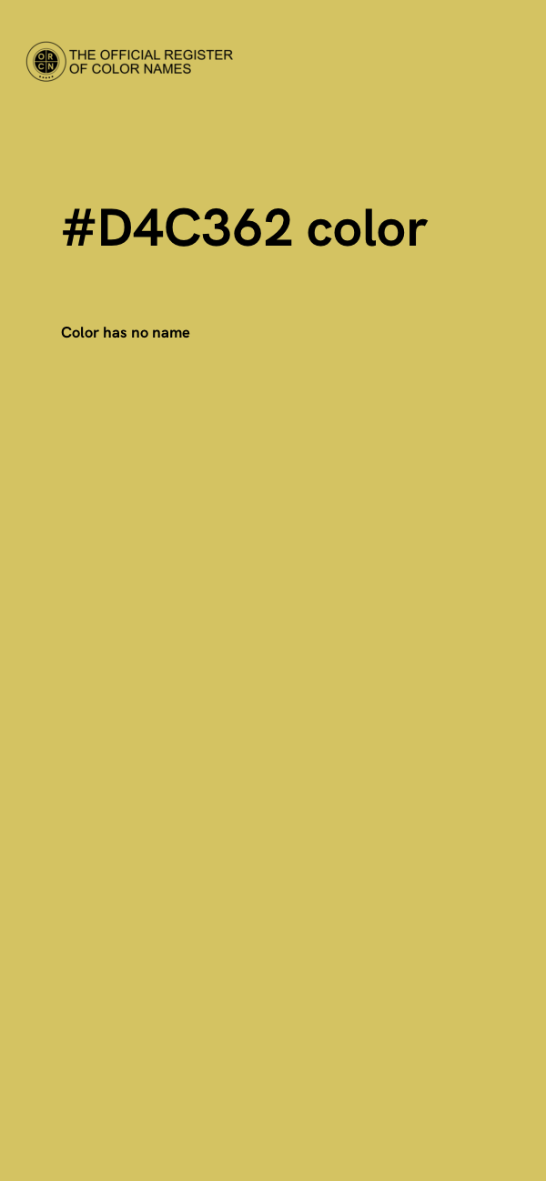 #D4C362 color image