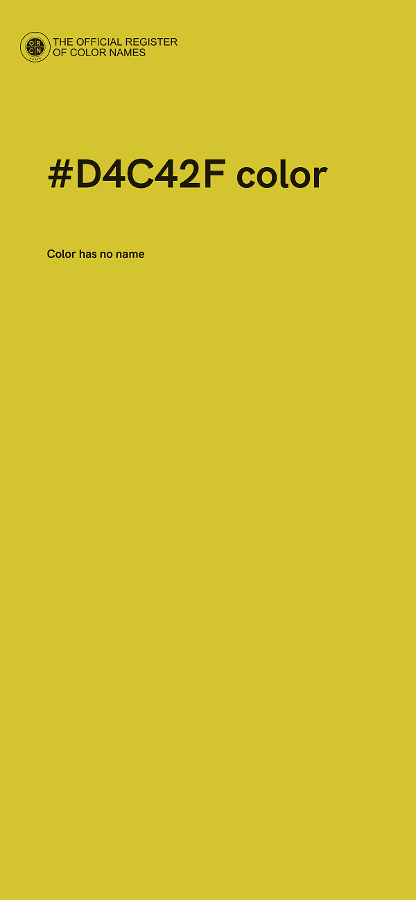#D4C42F color image