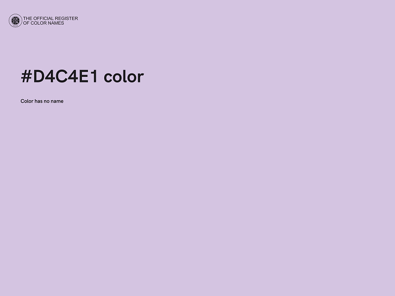 #D4C4E1 color image