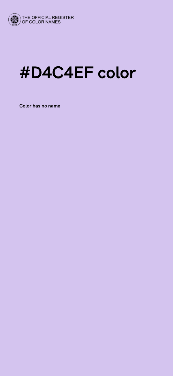 #D4C4EF color image