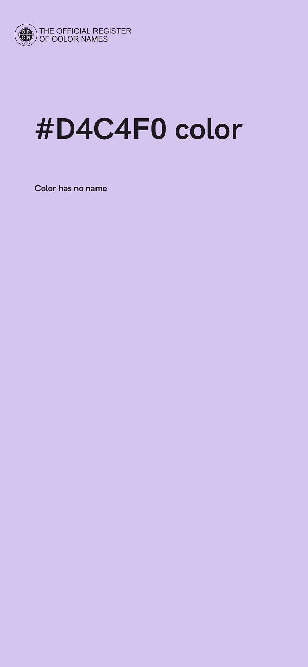 #D4C4F0 color image