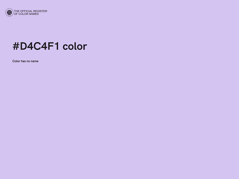 #D4C4F1 color image
