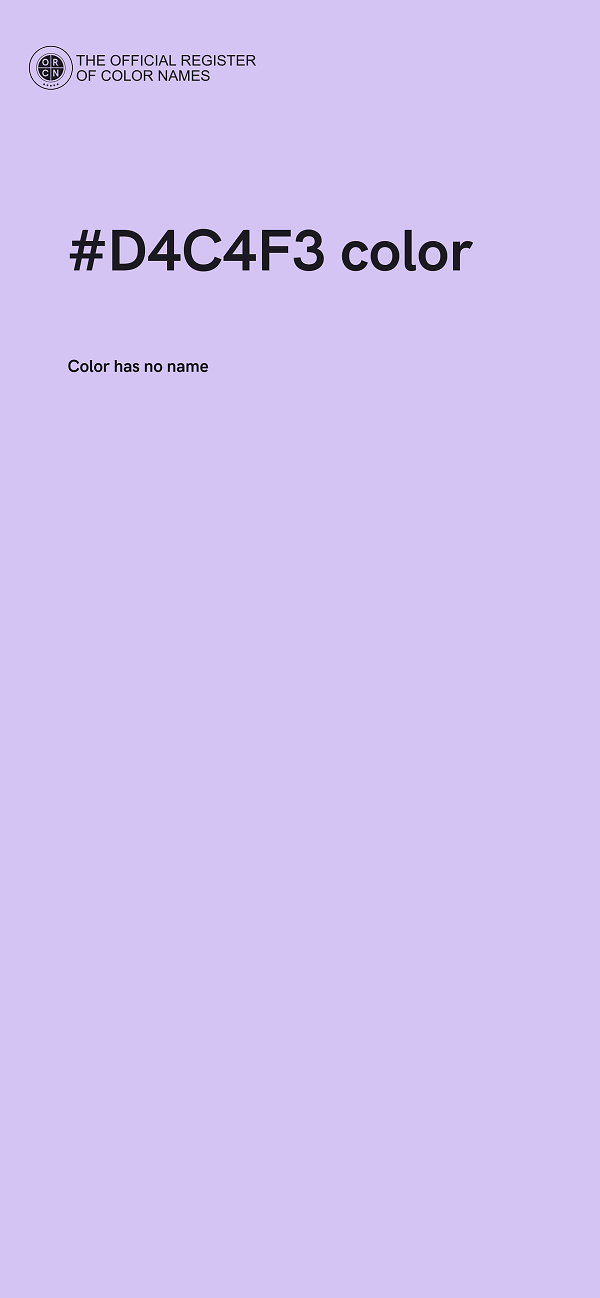 #D4C4F3 color image