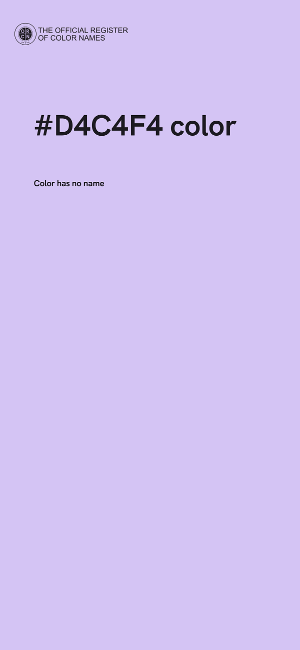 #D4C4F4 color image