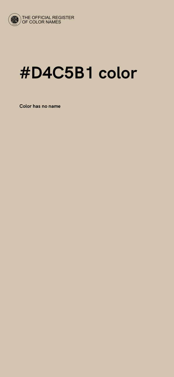 #D4C5B1 color image