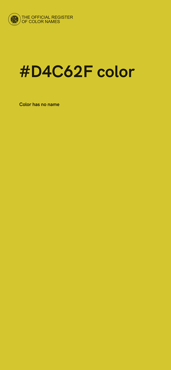 #D4C62F color image