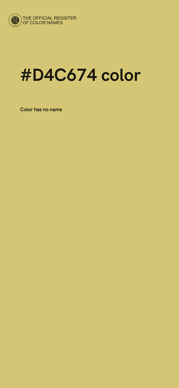 #D4C674 color image