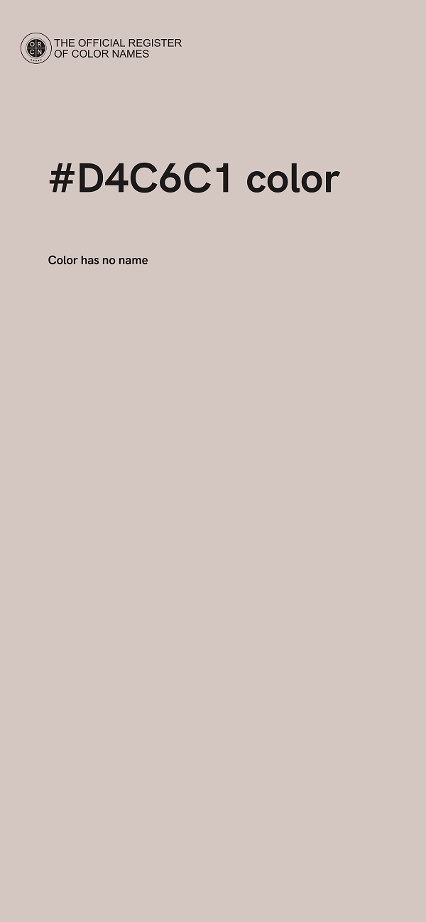 #D4C6C1 color image