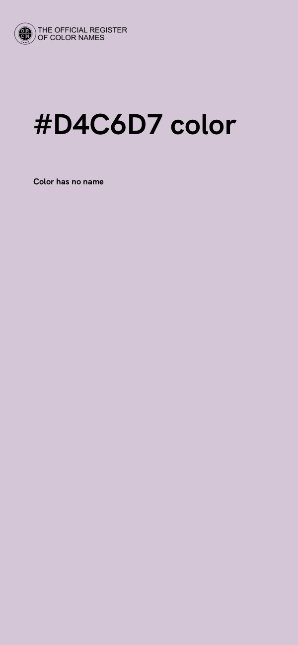 #D4C6D7 color image