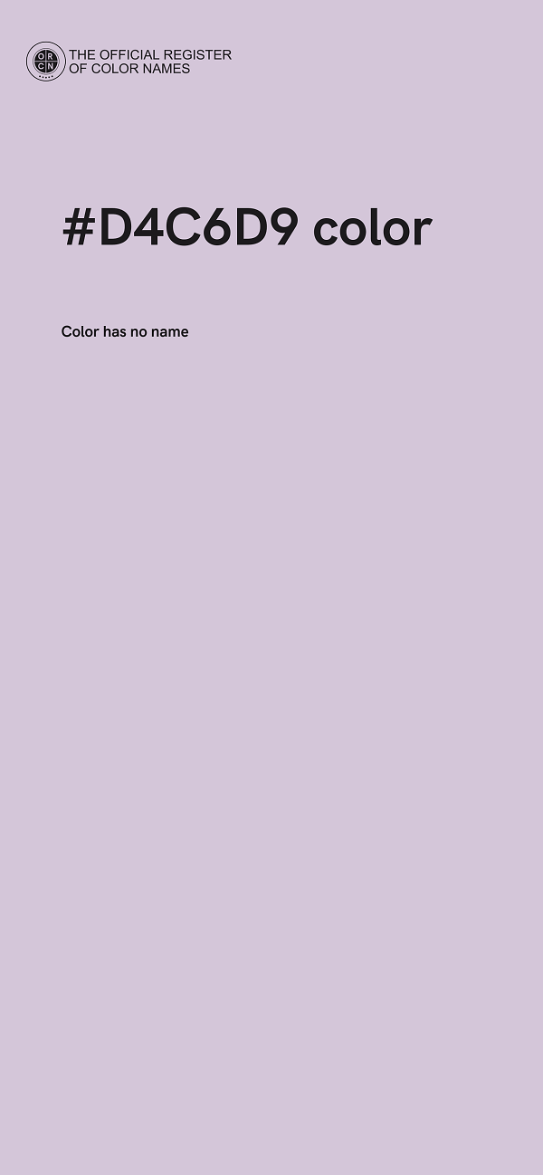 #D4C6D9 color image