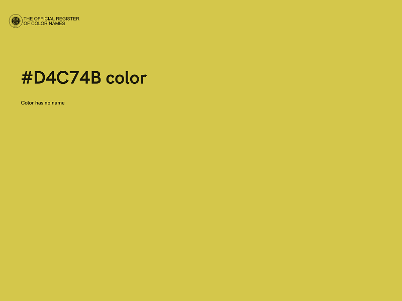 #D4C74B color image