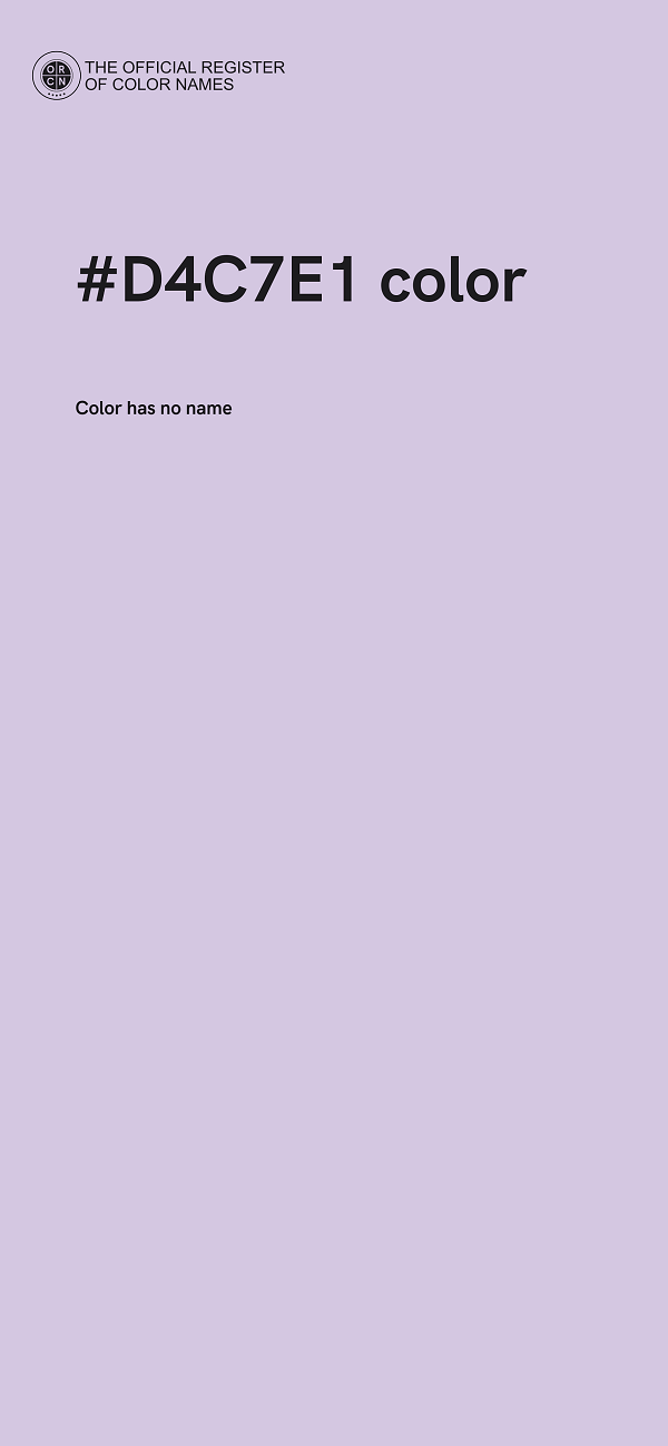 #D4C7E1 color image