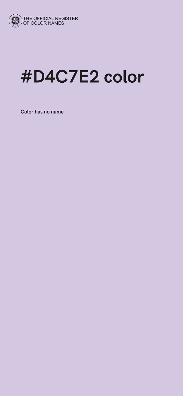#D4C7E2 color image