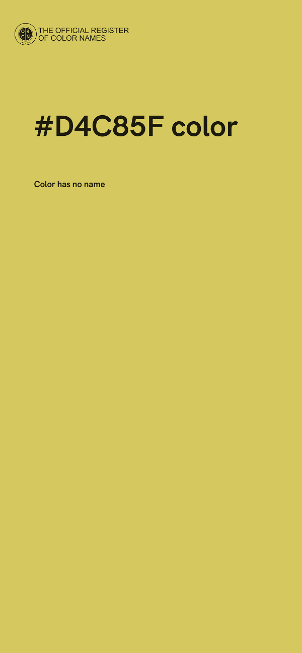 #D4C85F color image