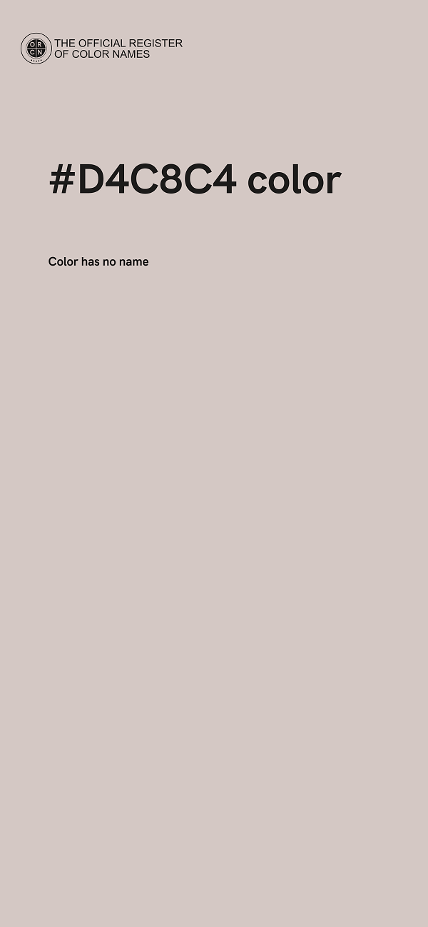 #D4C8C4 color image