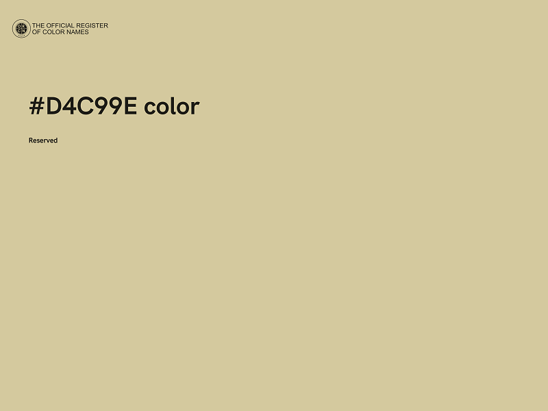 #D4C99E color image