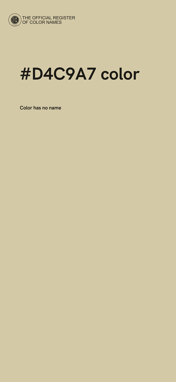 #D4C9A7 color image
