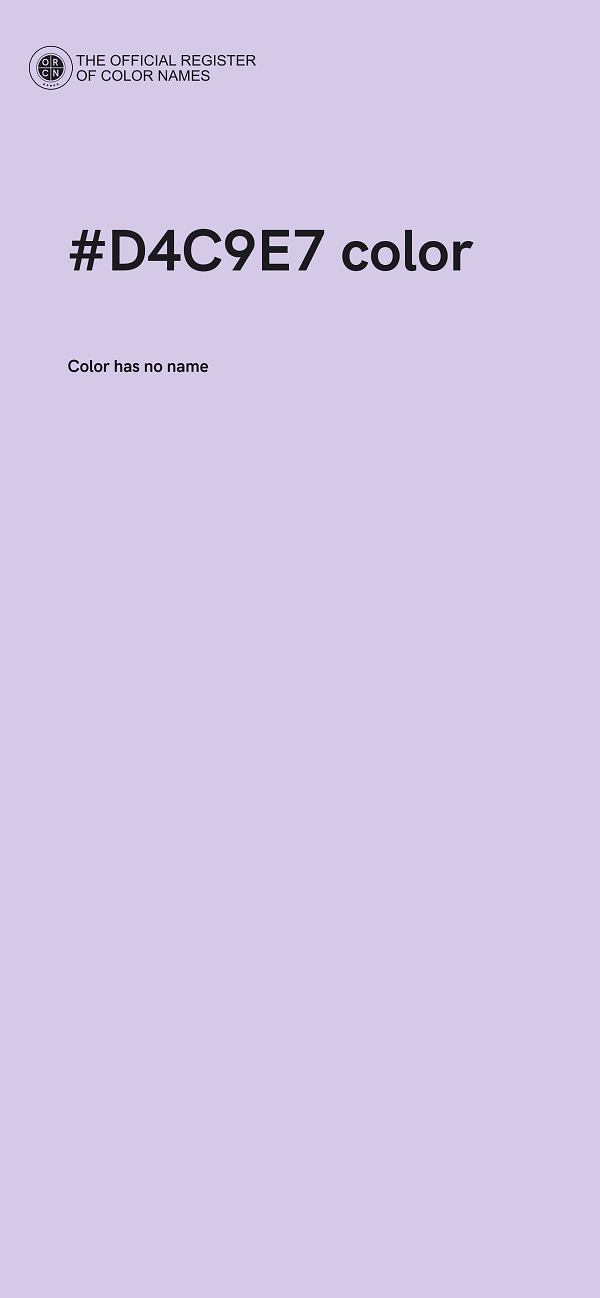 #D4C9E7 color image