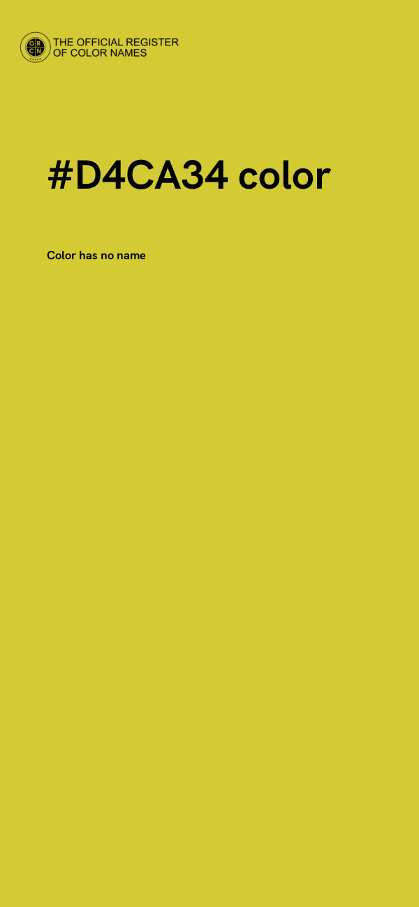 #D4CA34 color image