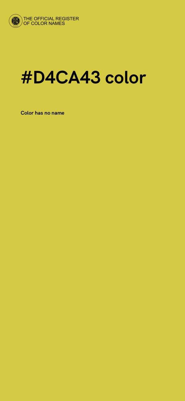 #D4CA43 color image
