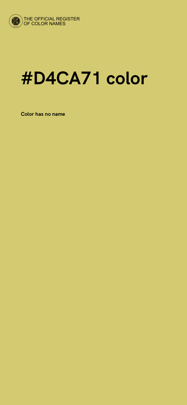 #D4CA71 color image